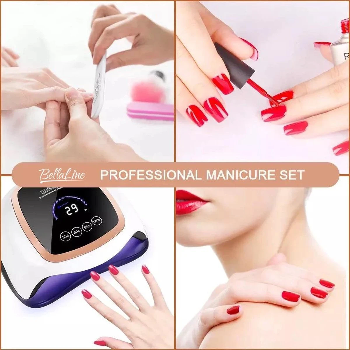 UV Nagel Lamp 168 Watt + 5 Gratis Vijlen - BellaLine - UV Led Nagellamp – Gel Nagel – Nagellak UV – Nageldroger – Salon – Sensor – Gellac - Acryl - Gelnagels – 42 Power Led – Professioneel – Krachtig – Manicure – Extra Lang Snoer - Pink - Pedicure 5 UV Nagel Lamp 168 Watt + 5 Gratis Vijlen - BellaLine - UV Led Nagellamp – Gel Nagel – Nagellak UV – Nageldroger – Salon – Sensor – Gellac - Acryl - Gelnagels – 42 Power Led – Professioneel – Krachtig – Manicure – Extra Lang Snoer - Pink - Pedicure – Image 3