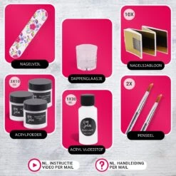 Miss Jules - Acryl Nagels Starterspakket - Wit, Roze & Transparant - Professionele Kunstnagels -Maquillage Cosmetics 1200x1200 2923