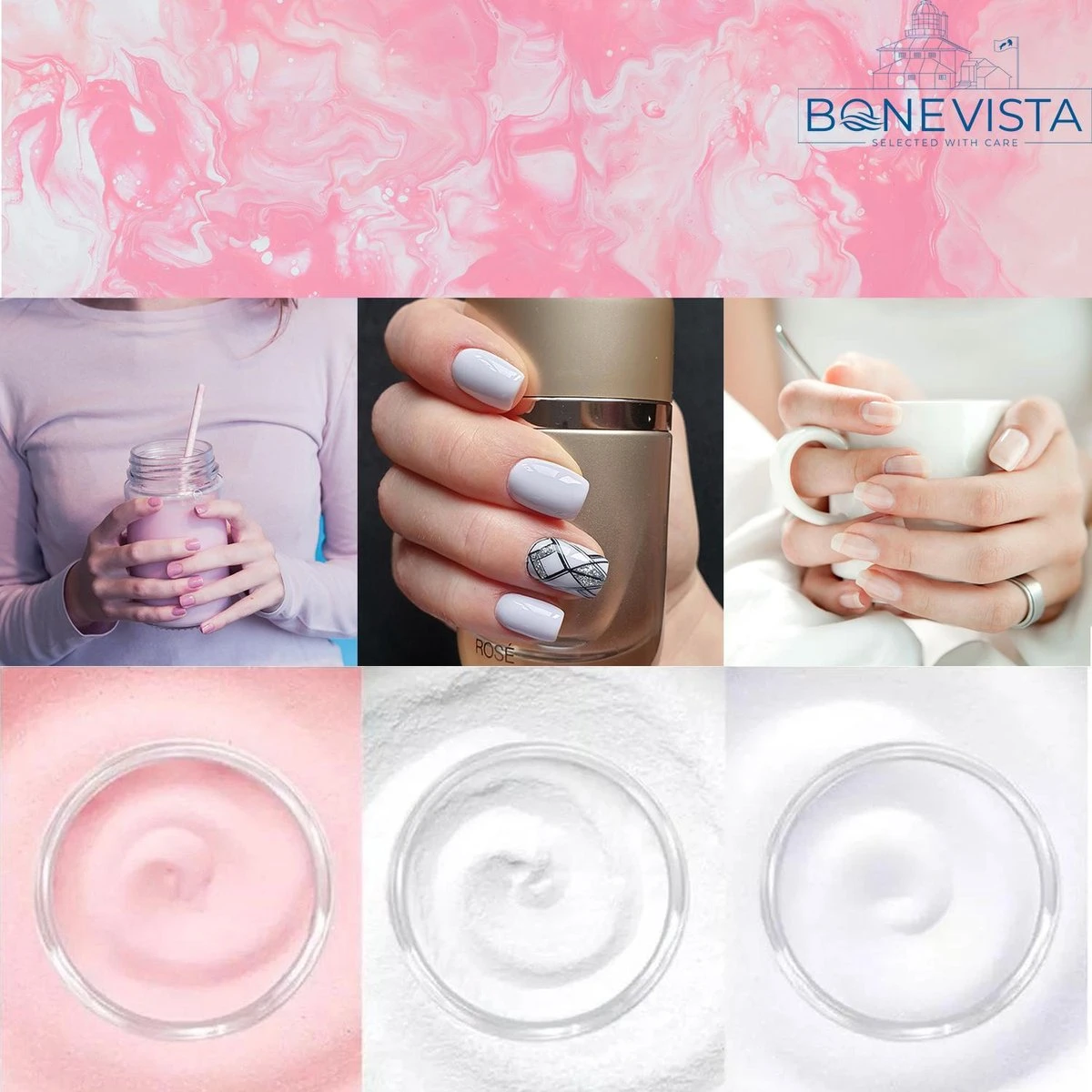 Bone Vista® Acryl Nagels Starterspakket - Wit, Roze & Transparant - Professionele Kunstnagels 7 Bone Vista® Acryl Nagels Starterspakket - Wit, Roze & Transparant - Professionele Kunstnagels – Image 5