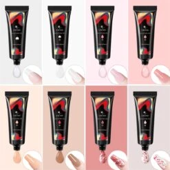 Merkloos Nepnagels - Polygel Set - Nagelverlengingsset - 8 Kleuren - Nagels Set - Temperatuurwisselgel - Lichtgevende Gel - Voor Beginners - Voor DIY Salon Art Nagels - Type A -Maquillage Cosmetics 1200x1200 2954