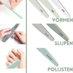 YUBBI 6 Stuks Nagelvijl Zebra Vijl - Manicure Set - Buffer - Polijsten - 100/180 Grit - 150/180/240 Grit - 1000/4000 Grit - 220/280 -Maquillage Cosmetics 1200x1200 3009