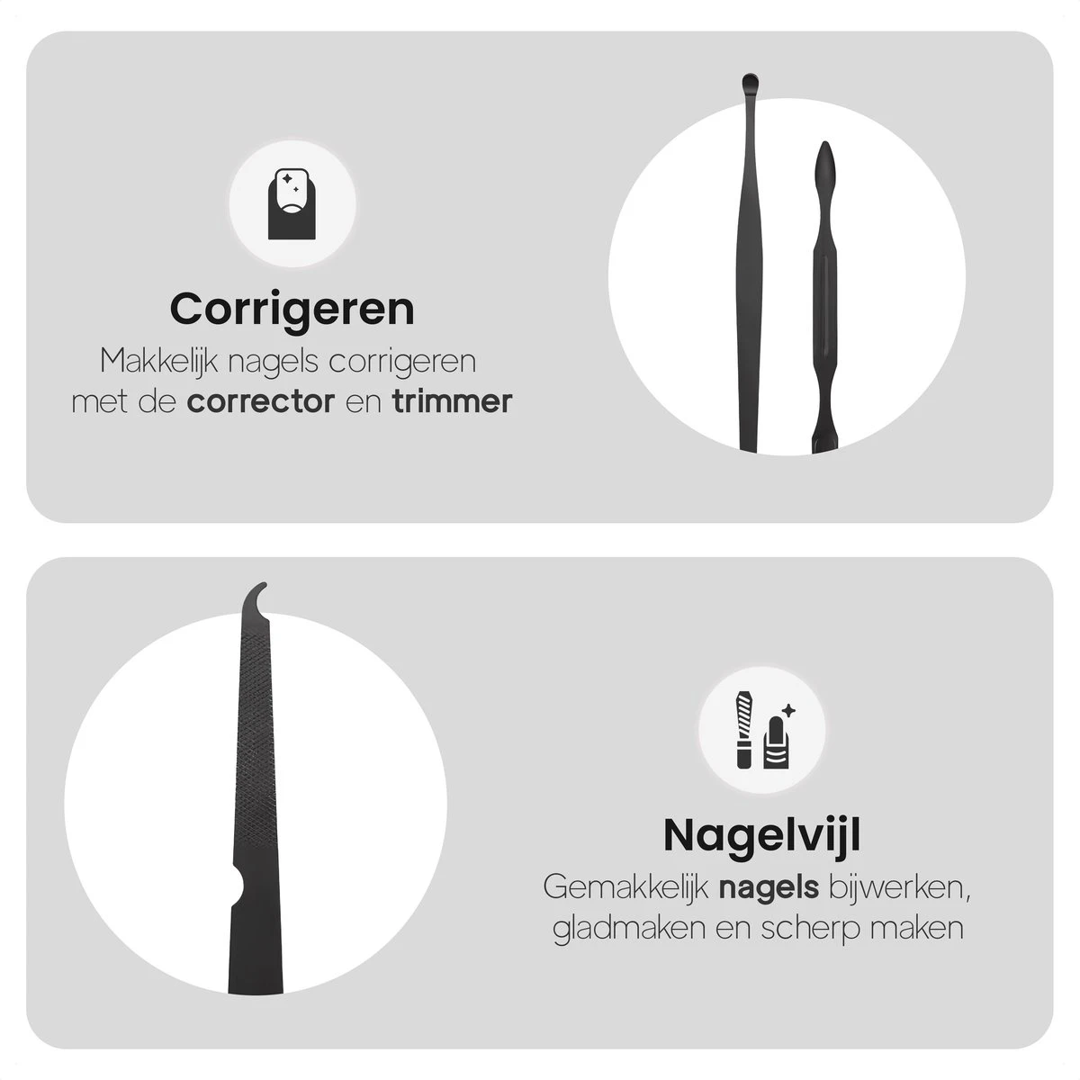 Nagelknipper En Nagelvijl - -Pedicureset - Voordeelverpakking - Hoogwaardig RVS - Nageltang 7 Nagelknipper En Nagelvijl - -Pedicureset - Voordeelverpakking - Hoogwaardig RVS - Nageltang – Image 5