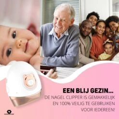 Vulpes BeautyCare® Elektrische Nagelknipper - Nagelschaar Met Opvangbakje – Veilige Nagelschaar Voor Baby’s, Kinderen, Volwassenen En Ouderen - Draadloos En Geruisloos – USB-Oplaadbaar – Rosé / Wit -Maquillage Cosmetics 1200x1200 3024