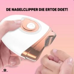 Vulpes BeautyCare® Elektrische Nagelknipper - Nagelschaar Met Opvangbakje – Veilige Nagelschaar Voor Baby’s, Kinderen, Volwassenen En Ouderen - Draadloos En Geruisloos – USB-Oplaadbaar – Rosé / Wit -Maquillage Cosmetics 1200x1200 3028