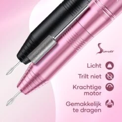 Simver Elektrische Nagelfrees - 11 Nagelvijl Bitjes En 56 Schuurrolletjes - Manicure / Pedicure - Roze - Cadeautip - Kerstcadeau -Maquillage Cosmetics 1200x1200 3050