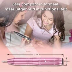 Simver Elektrische Nagelfrees - 11 Nagelvijl Bitjes En 56 Schuurrolletjes - Manicure / Pedicure - Roze - Cadeautip - Kerstcadeau -Maquillage Cosmetics 1200x1200 3056