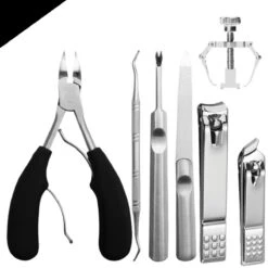 Merkloos STARMAN 7-delige Pedicure En Manicure Set - Nagelknipper - Pedicureset - Nagelvijl - Nageltang - Kalknagel - Teennagelknipper -Maquillage Cosmetics 1200x1200 3076