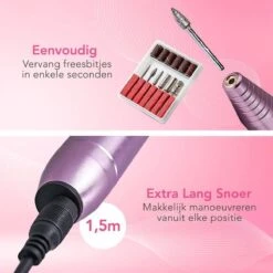 Zigla – Elektrische Nagelvijl - Nagelfrees- Manicure En Pedicure Set - 6 Schuurrolletjes - 11 Opzetstukken - Rosé/Goud - Vernieuwd -Maquillage Cosmetics 1200x1200 3119