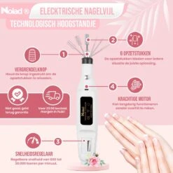 Nolad® Elektrische Nagelvijl - Nagelvijlen - Nagelaccessoires - Wit -Maquillage Cosmetics 1200x1200 3159