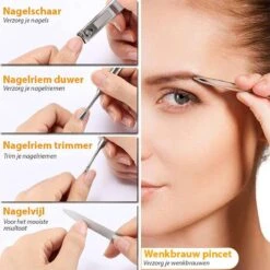 Merkloos Luxe Manicure En Pedicure Set - 12-delige Nagelverzorging - Manicureset Met Nagelknipper - Nagelschaar - Incl. Opbergetui -Maquillage Cosmetics 1200x1200 3190