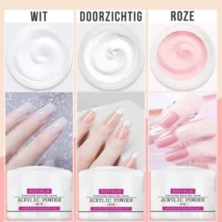 Royala Acrylpoeders Helder Wit Roze - Acryl Starters Set - Acryl Poeder Helder - Acryl Poeder Wit - Acryl Poeder Roze - Nailart - Acryl Set -Maquillage Cosmetics 1200x1200 3232