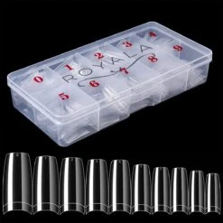 Royala Nagel Tips French 500 Stuks + 2x 10 Gram Nagellijm + 2x Nagelvijl 100/180 Grit - Kunstnagel Set - NepNagels Tips - Transparant / Clear / Helder - Acryl En Gel In Tipbox -Maquillage Cosmetics 1200x1200 3263
