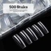 Nagel Tips Eldur - Kunstnagel Set 500 Stuks Transparant- Acryl En Gel - 500 Stuks - Gratis Verzending