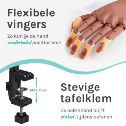 Oefenhand Voor Nagels Incl. 100 Nageltips + Acryl Penselen - Nagellak – Polygel – Acryl Nagels – Nail Art - Kunstnagels - Gelnagels – Nailtrainer -Maquillage Cosmetics 1200x1200 3314
