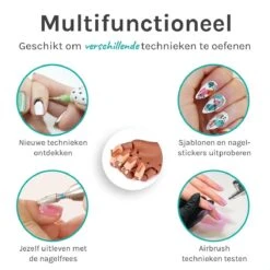 Oefenhand Voor Nagels Incl. 100 Nageltips + Acryl Penselen - Nagellak – Polygel – Acryl Nagels – Nail Art - Kunstnagels - Gelnagels – Nailtrainer -Maquillage Cosmetics 1200x1200 3316