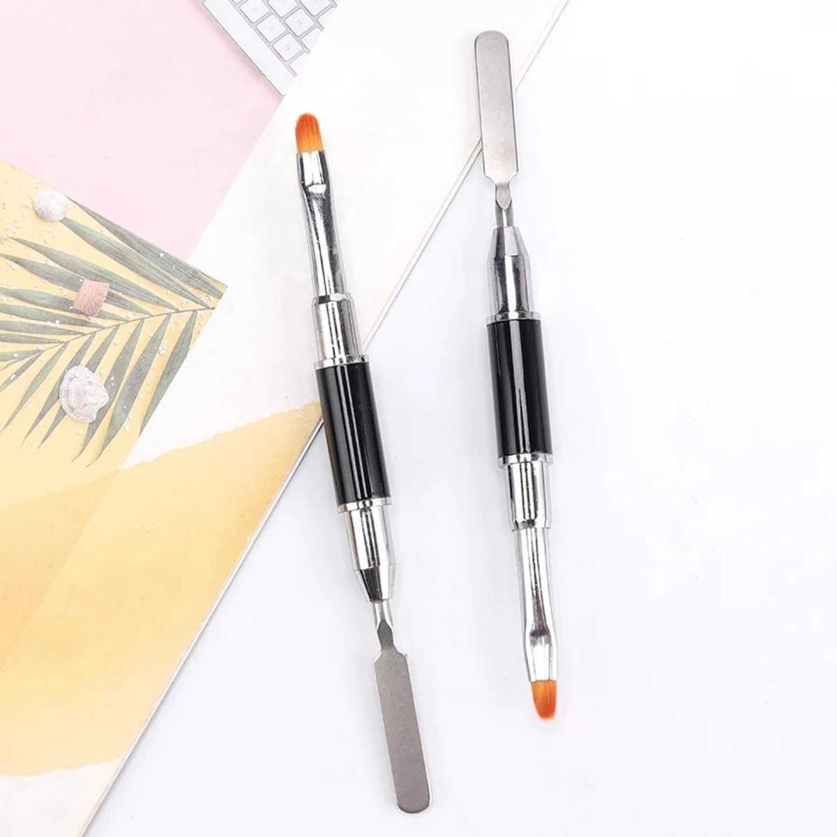 Nagel Polygel Tool - Gel Penseel - Nail Poly Gel Tool - 2 In 1 Kwast Met Spatel 13 Nagel Polygel Tool - Gel Penseel - Nail Poly Gel Tool - 2 In 1 Kwast Met Spatel – Image 11