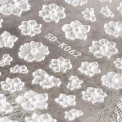 GUAPÀ® Nail Art 3D Nagel Stickers - Nagel Decoratie & Versiering Folie - Nagel Sticker Vellen - Kerst Nagelstickers - Witte Bloem Nagelstickers -Maquillage Cosmetics 1200x1200 3391