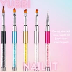 YUBBI™ 16 Delige Nail Art Penselen Set - Nagellak Acryl Penselen - Fineliner Penseel - Dotting Tools - Siliconen Nail Art Penselen -Maquillage Cosmetics 1200x1200 3393