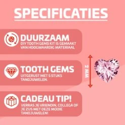Nince DIY Tooth Gem Kit Hoogwaardig Materiaal - Lichtroze Hart -Maquillage Cosmetics 1200x1200 3400