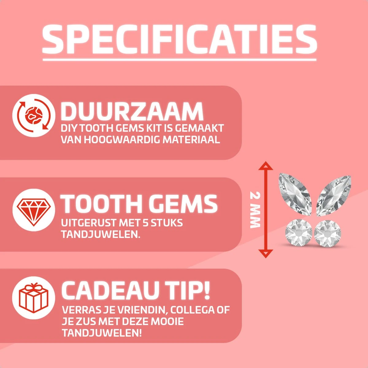 Nince DIY Tooth Gem Kit Hoogwaardig Materiaal - Wit Vlinder - Tand Diamantje Set 10 Nince DIY Tooth Gem Kit Hoogwaardig Materiaal - Wit Vlinder - Tand Diamantje Set – Image 8