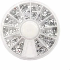 Nail Art Voordeel Set Rhinestones Zilver + Diverse Kleuren - 1200 Stuks - Strass Nagel Steentjes / Nagel Diamantjes / Nail Art -Maquillage Cosmetics 1200x1200 3434