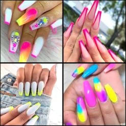 Royala Neon Nagel Poeder - Nagel Nail Art Neon Glitter Poeder - 12 Potjes Aan Neon Kleuren - Nail Art -Maquillage Cosmetics 1200x1200 3445