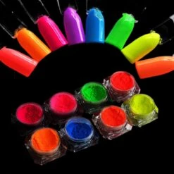 Royala Neon Nagel Poeder - Nagel Nail Art Neon Glitter Poeder - 12 Potjes Aan Neon Kleuren - Nail Art -Maquillage Cosmetics 1200x1200 3447