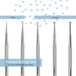 YUBBI™ 5 Delige Nail Art Dotting Tool Set - Nagellak Acryl Penselen - Dubbelzijdig - RVS - 10 Maten -Maquillage Cosmetics 1200x1200 3465