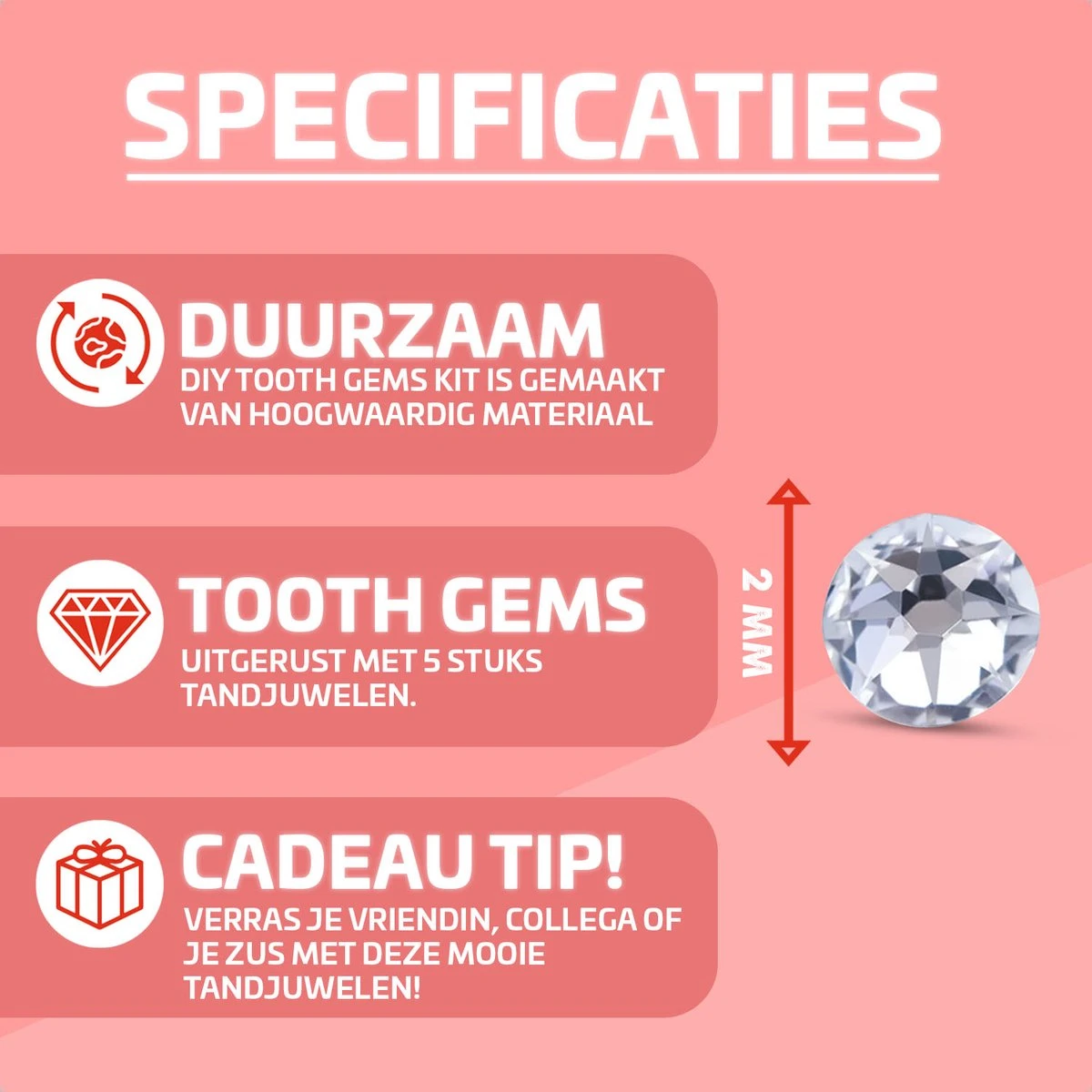 Nince DIY Tooth Gem Kit Hoogwaardig Materiaal - Wit - Tand Diamantje Kit 7 Nince DIY Tooth Gem Kit Hoogwaardig Materiaal - Wit - Tand Diamantje Kit – Image 5