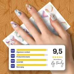 By Emily - Nagel Wrap - The Magic Belongs To Color | 16 Stickers | Nail Wrap | Nail Art | Trendy | Design | Nagellakvrij | Eenvoudig | Nagel Wrap | Nagel Stickers | Folie | Zelfklevend | Sjablonen -Maquillage Cosmetics 1200x1200 3488