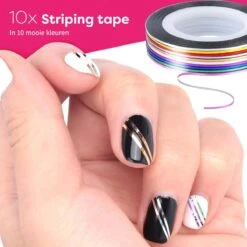 Evvie© Nail Art Kit - Penselen Met Dotting Tools - Strass Steentjes - Rhinestones - Nagel Folie - Diamantjes - Striping Tape – 65-delig -Maquillage Cosmetics 1200x1200 3503