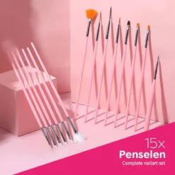 Evvie© Nail Art Kit - Penselen Met Dotting Tools - Strass Steentjes - Rhinestones - Nagel Folie - Diamantjes - Striping Tape – 65-delig -Maquillage Cosmetics 1200x1200 3505