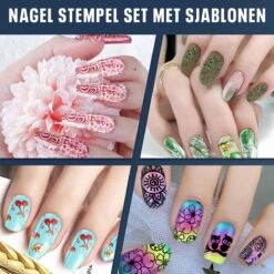 Nagel Stempel Set Met Sjablonen - Nail Art Stempelplaat - Gellak Tools - 10 Stuks - Levay® -Maquillage Cosmetics 1200x1200 3510