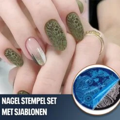 Nagel Stempel Set Met Sjablonen - Nail Art Stempelplaat - Gellak Tools - 10 Stuks - Levay® -Maquillage Cosmetics 1200x1200 3511