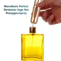 Merkloos Parfum Spray - Navulbare Parfum Verstuiver - Navulling Voor Parfum - Parfumverstuiver - Goudkleurig -Maquillage Cosmetics 1200x1200 3969