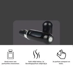 Cetins - Parfum Verstuiver Navulbaar - Mini Parfum Flesje - Reisflesje – Zwart -Maquillage Cosmetics 1200x1200 3989