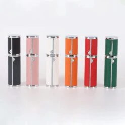 Hervulbare Parfumverstuiver-5ml-Mini Parfumverstuiver-Kleine Spuitfles Voor Parfum-Lege Parfumflesje Voor Op Reis Glasspray Draagbaar Parfumpakket Met Lederen Hoes - Mandarijn Groen -Maquillage Cosmetics 1200x1200 4016