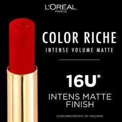 L'Oréal Paris - Color Riche Intense Volume Matte Lipstick- 482 Le Mauve Indomptable - Roze Lippenstift 14 L'Oréal Paris - Color Riche Intense Volume Matte Lipstick- 482 Le Mauve Indomptable - Roze Lippenstift -Maquillage Cosmetics 1200x1200 642