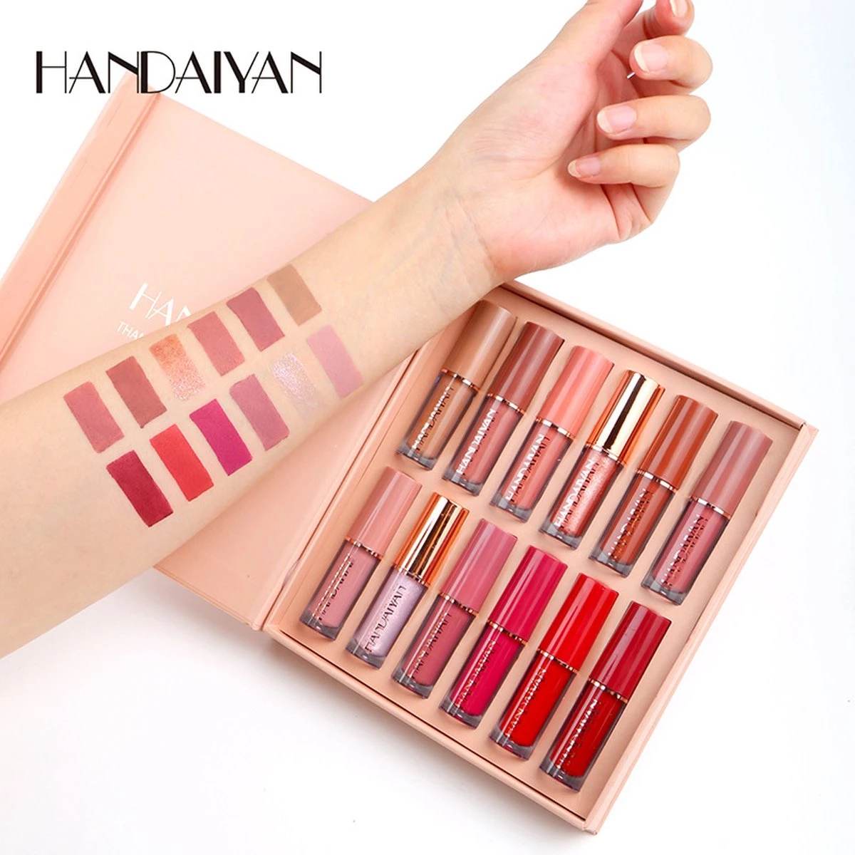 HANDAIYAN | Set Van 12 | Liquid Lipsticks | Matte Lippenstift | Vloeibare Lippenstift | Waterproof | Make Up Set | Geschenkset | Giftset | Lipstick | Lippenstift | Lipgloss 4 HANDAIYAN | Set Van 12 | Liquid Lipsticks | Matte Lippenstift | Vloeibare Lippenstift | Waterproof | Make Up Set | Geschenkset | Giftset | Lipstick | Lippenstift | Lipgloss – Image 2