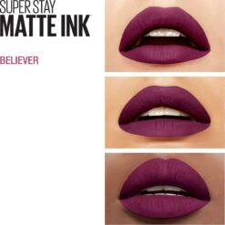 Maybelline Superstay Langhoudende Lippenstift - Matte Ink X Ashley Longshore - 40 Believer - Paars - Limited Edition -Maquillage Cosmetics 1200x1200 730