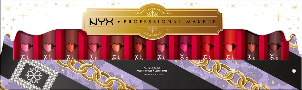 NYX Professional Makeup - Holidays 2022 Mrs Claus - Lipstick Vault - 14 Matte Lipsticks 6 NYX Professional Makeup - Holidays 2022 Mrs Claus - Lipstick Vault - 14 Matte Lipsticks – Image 4