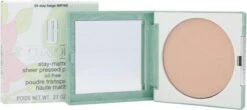Clinique Stay-Matte Sheer Pressed Powder - 03 Stay Beige - 7,6 G -Maquillage Cosmetics 1200x533
