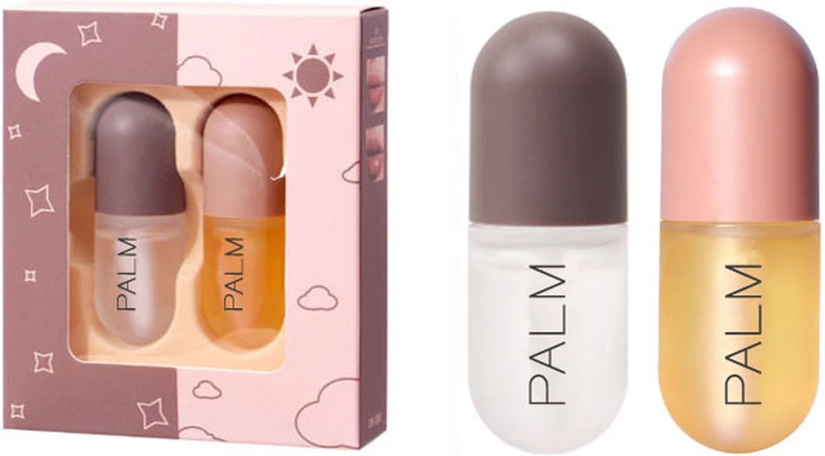 Merkloos Palm Cosmetics Lip Plumper Dag En Nacht (2 Stuks) - Lip Filler - Lip Vergroter - Volle Lippen - Gember Extract & Vitamine E - (Gratis Levering) 4 Merkloos Palm Cosmetics Lip Plumper Dag En Nacht (2 Stuks) - Lip Filler - Lip Vergroter - Volle Lippen - Gember Extract & Vitamine E - (Gratis Levering) – Image 2