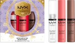 NYX Professional Makeup - Holidays 2022 Mrs Claus - Butter Gloss Trio - Lip Gloss -Maquillage Cosmetics 1200x709 1
