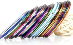 10 Rolletjes Striper 1mm Nail Art Striping Tape / Sparkolia Decoratie Sticker Nagel / Multicolor Gemengde Kleuren -Maquillage Cosmetics 1200x742 2