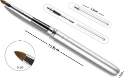 Embeauty Acryl Penselen #9 - Nagel Kwasten - Nail Art Brush - Penseel Voor Nagel Gel