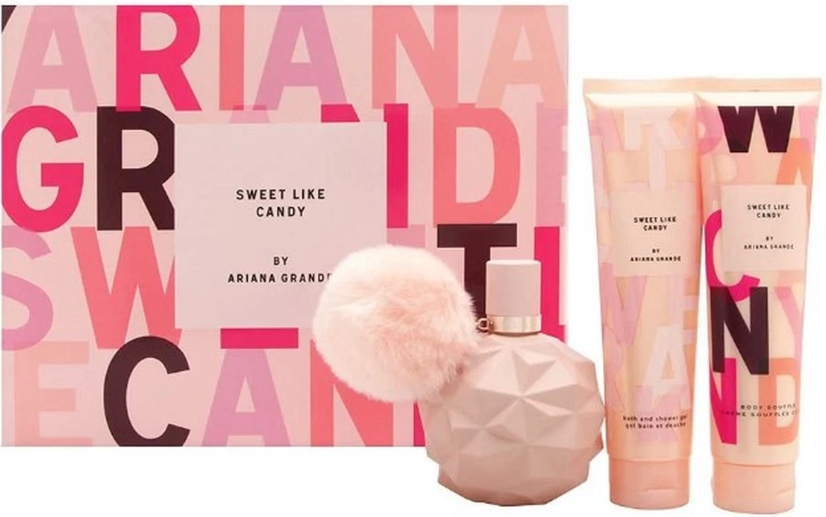 Ariana Grande Sweet Like Candy Eau De Parfum (edp) 100 Ml + Sg 100 Ml + Body Souffle 100 Ml 3 Ariana Grande Sweet Like Candy Eau De Parfum (edp) 100 Ml + Sg 100 Ml + Body Souffle 100 Ml