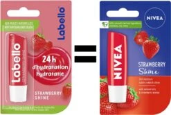 Nivea - Labello Strawberry Shine Lippenbalsem - 5,5 Ml Stick - Lipbalsem - Lipbalm - Lipverzorging - Verrijkt Met Shea Boter En Bio Jojoba Olie -Maquillage Cosmetics 1200x808