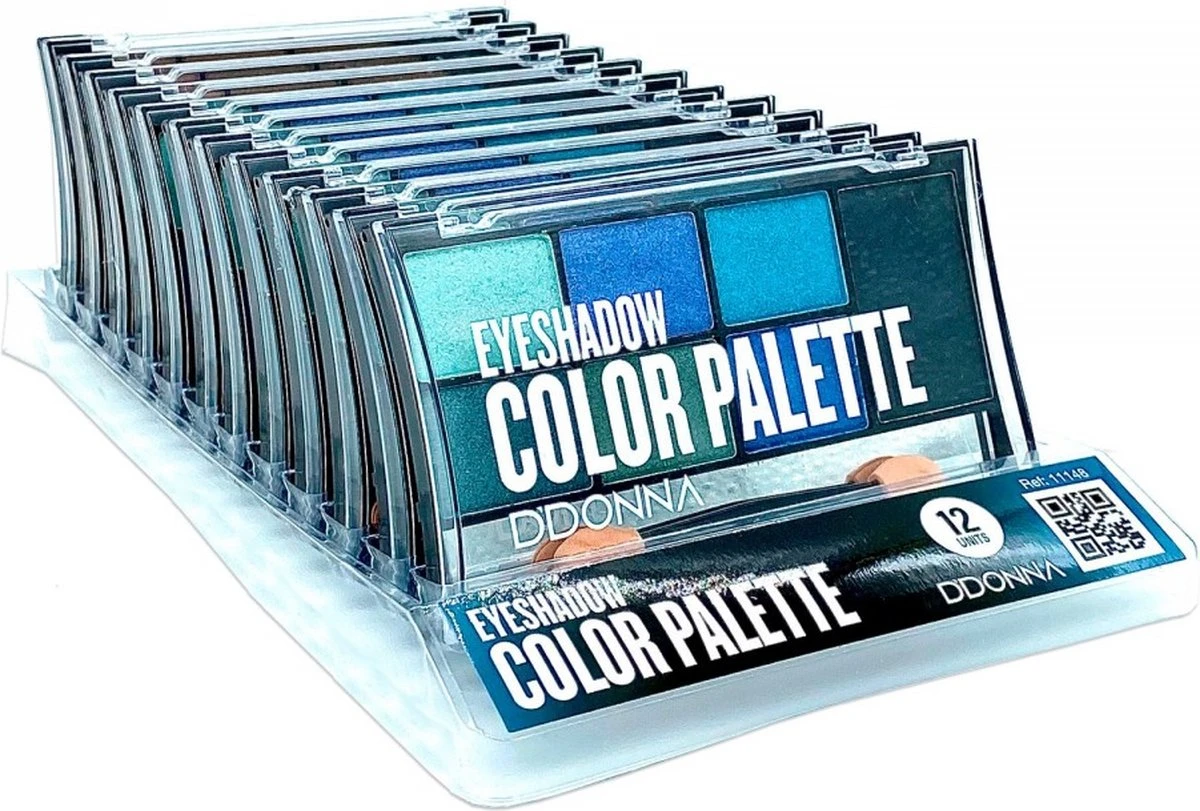 D'Donna - Color Palette Oogschaduw - Planet Azul - Blauw/Zwart - 1 Doosje Met Applicator En Spiegeltje 5 D'Donna - Color Palette Oogschaduw - Planet Azul - Blauw/Zwart - 1 Doosje Met Applicator En Spiegeltje – Image 3