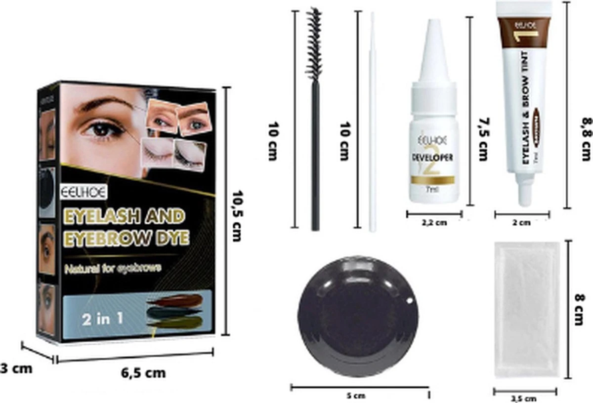 2 In 1 - Henna Wenkbrauwverf En Wimperverf - Bruin - Henna Brows - DIY Henna Brows Kit - Starterspakket 4 2 In 1 - Henna Wenkbrauwverf En Wimperverf - Bruin - Henna Brows - DIY Henna Brows Kit - Starterspakket – Image 2